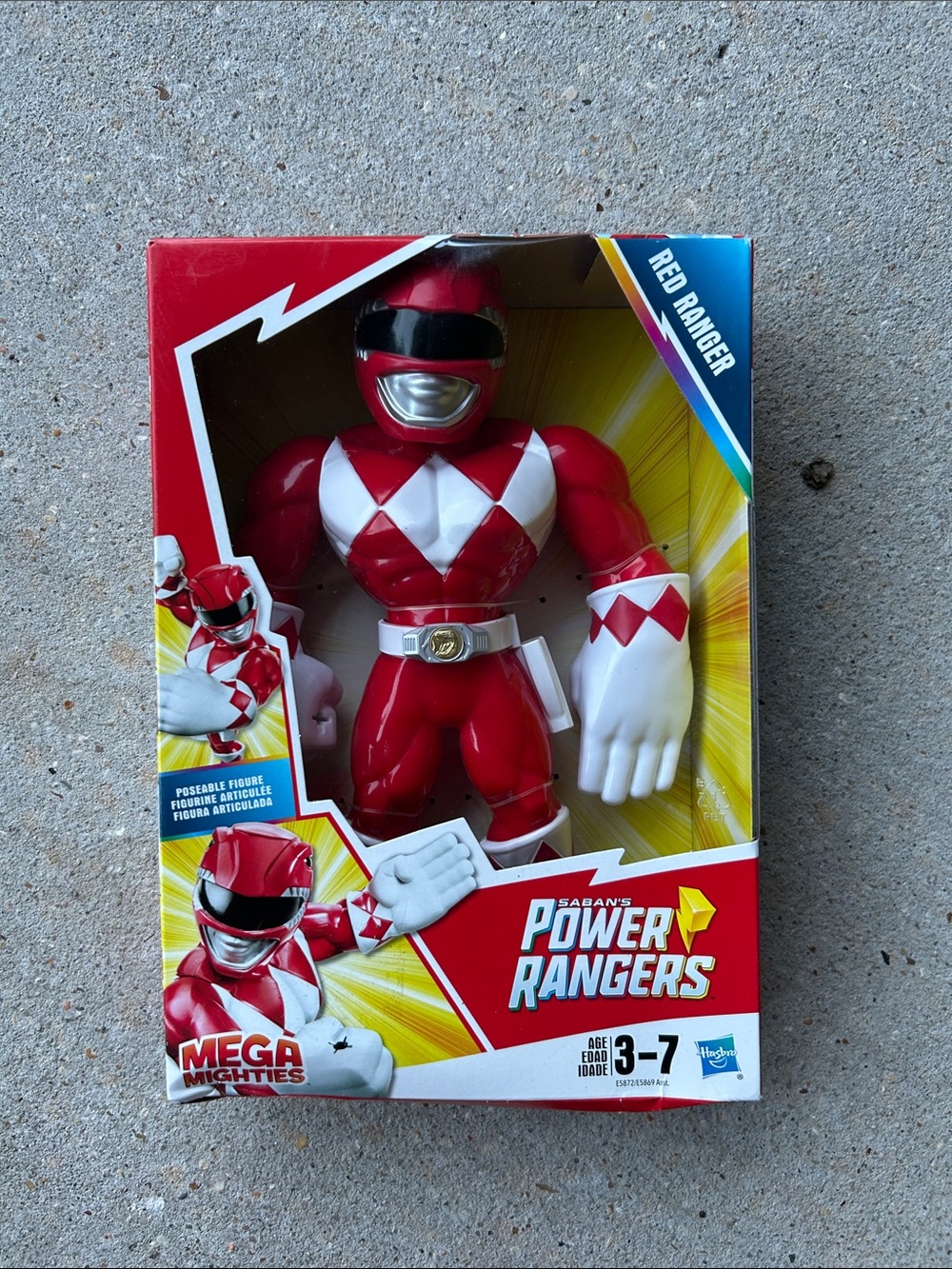 Power Ranger Red Mega Mighties Action Figure with White Accents